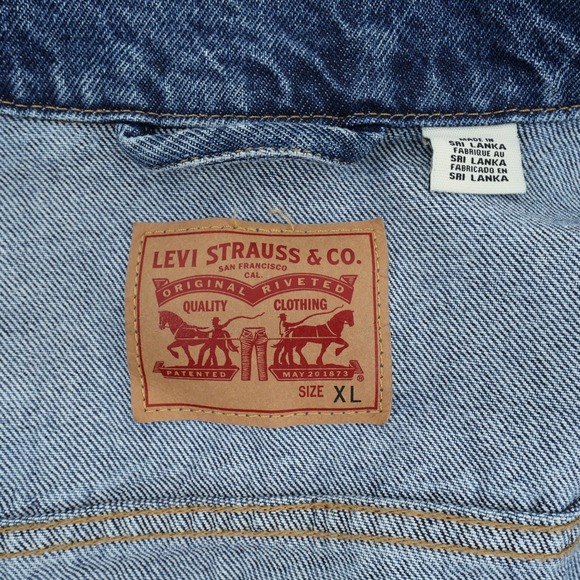 Levi's Mens Denim Trucker Jacket XL New Without Tags Jean Coat‎ NEW - Picture 4 of 6